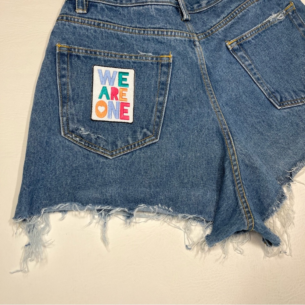 Vintage Custom Distressed Jean Shorts Size 12 - Picture 7 of 12